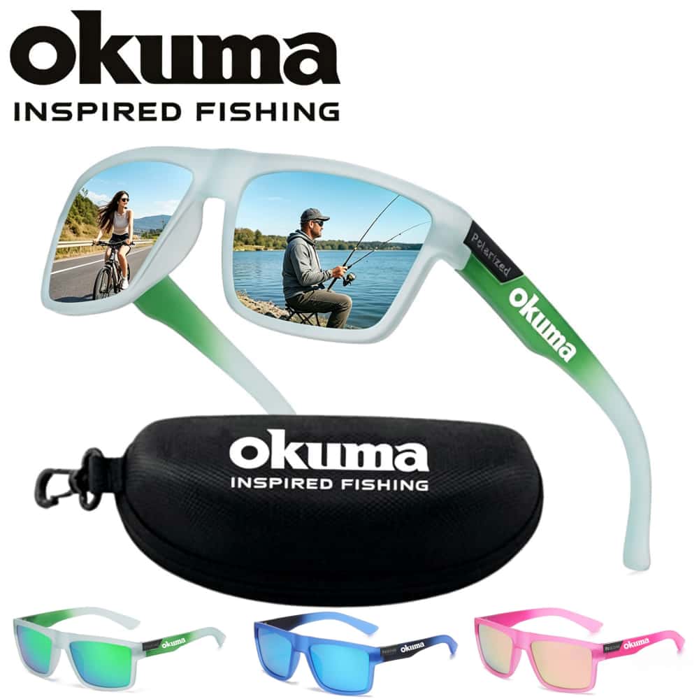 Surf Reel - Креативные модные поляризационные солнцезащитные очки Okuma