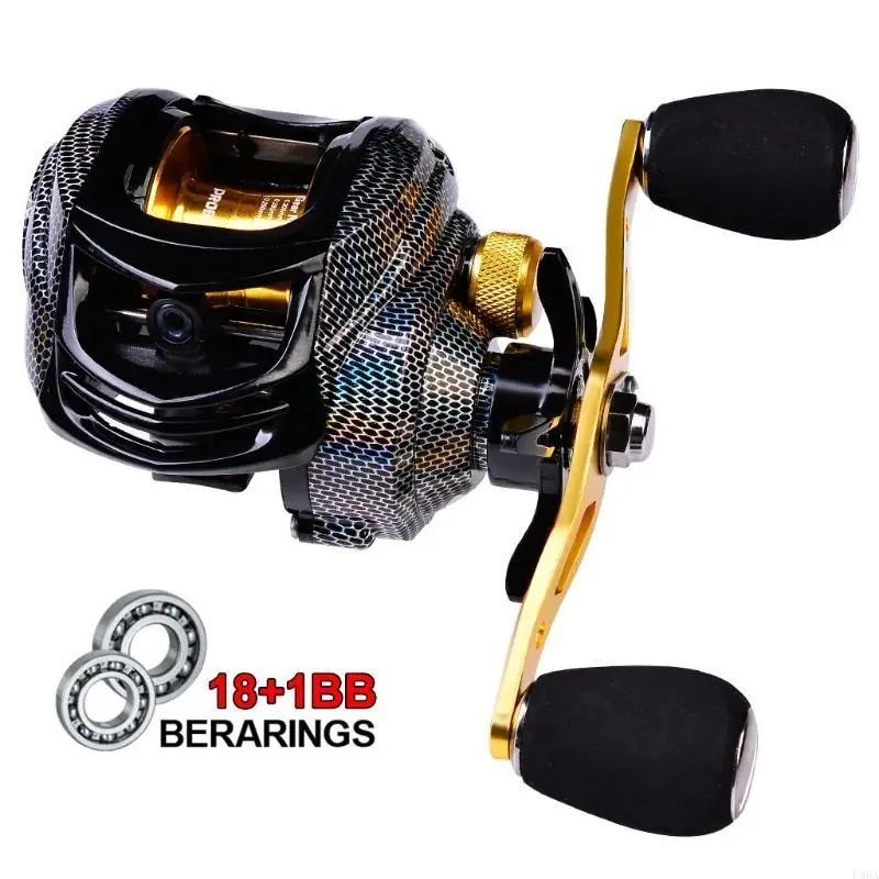 Baitcasting Reel - Катушка для бейткастинга 652F, 18+1 подшипников,