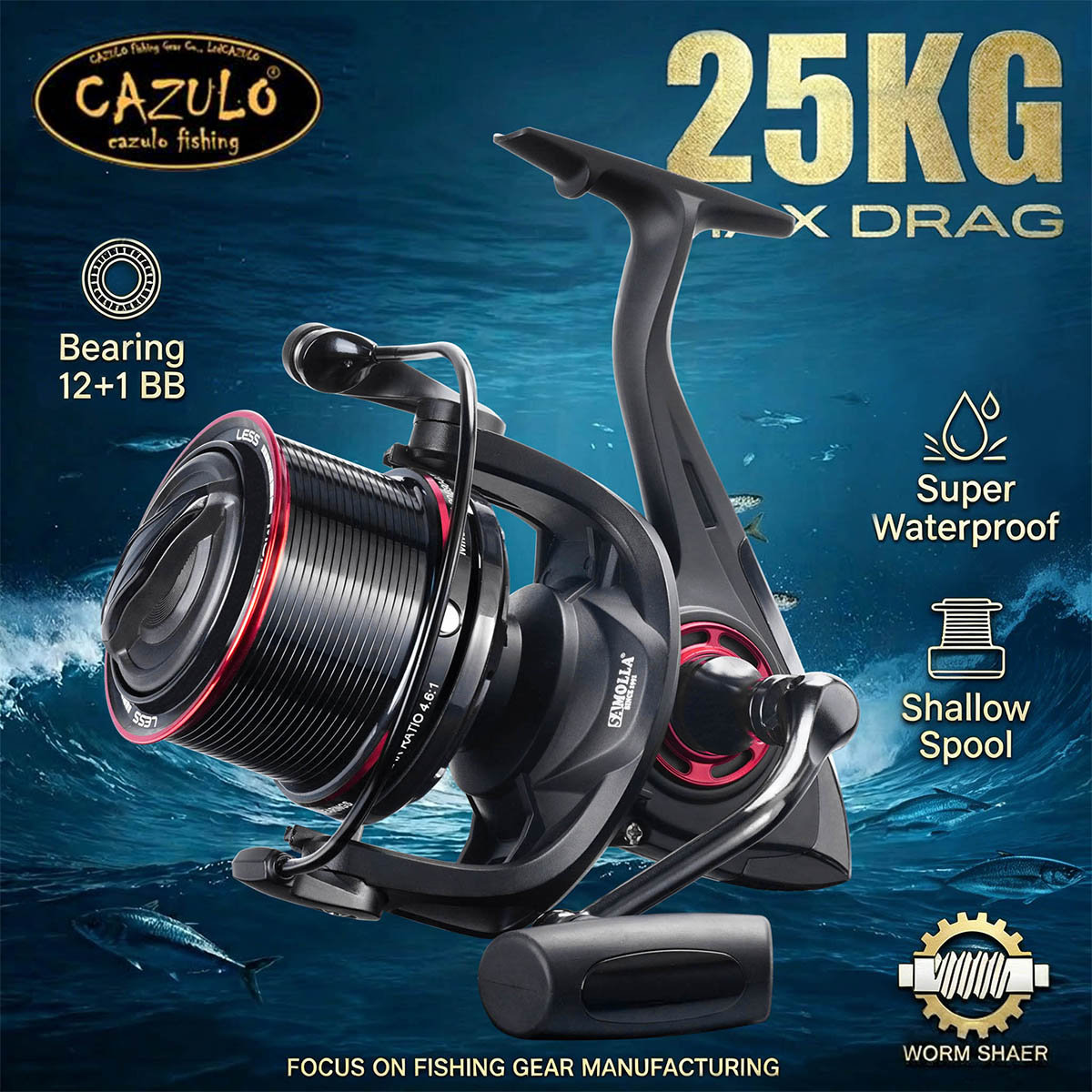 Спиннинговая катушка CAZULO дл – обзор и цена Surf Reel